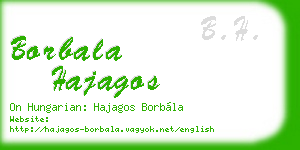 borbala hajagos business card